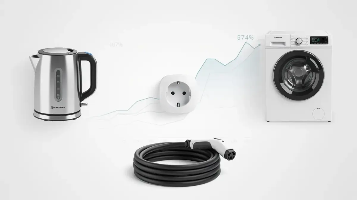 Elektroauto uzlāde mājas garāžā ar viedligzdu automatizāciju